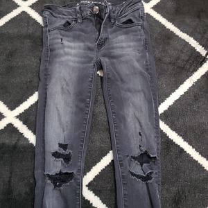 Washed Black American Eagle Jeggings